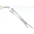 Foerster tamponfogó <br /> hajlított recés  18cm